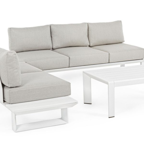 BIZZOTTO SALOTTO ANGOLARE KONNOR BIANCO